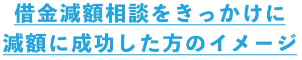 借金減額相談をきっかけに減額に成功した方の一例